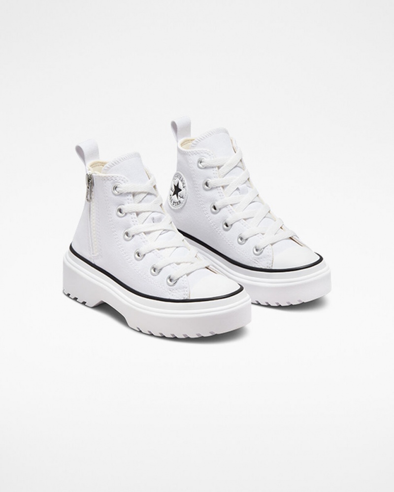 Converse Chuck Taylor All Star Lugged Lift Platform Canvas Hvide Hvide Sort | 09761CRFU