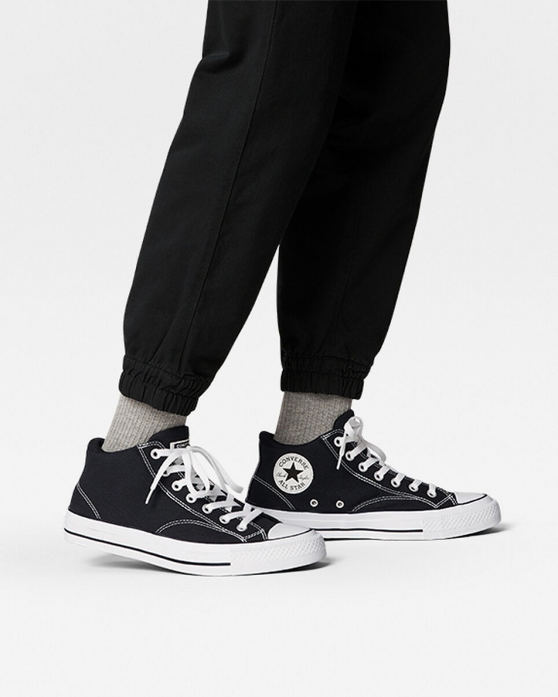 Converse Chuck Taylor All Star Malden Street Sort Hvide Sort | 98604RAID