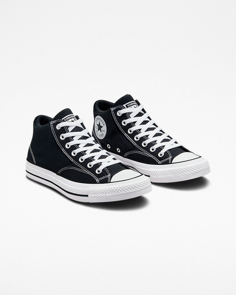 Converse Chuck Taylor All Star Malden Street Sort Hvide Sort | 98604RAID