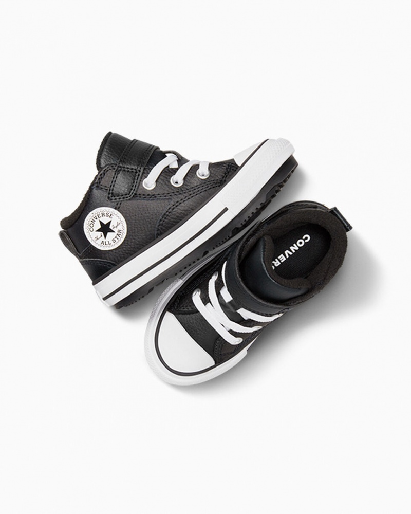 Converse Chuck Taylor All Star Malden Street Boot Sort Sort Hvide | 97436NKBD