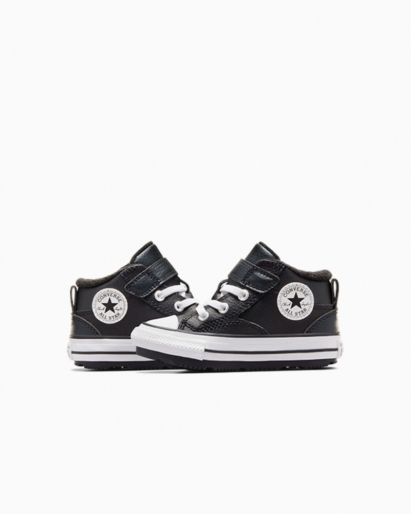 Converse Chuck Taylor All Star Malden Street Boot Sort Sort Hvide | 97436NKBD