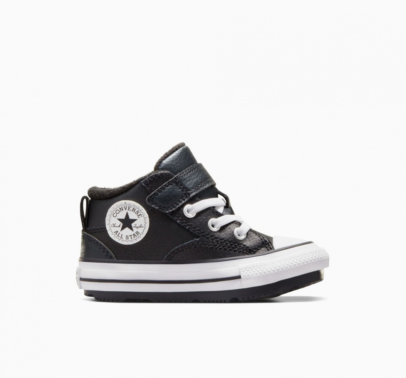 Converse Chuck Taylor All Star Malden Street Boot Sort Sort Hvide | 97436NKBD