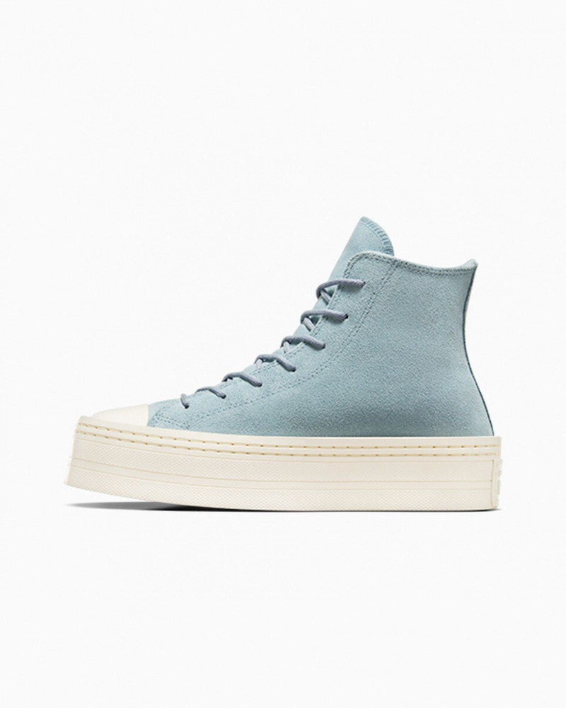 Converse Chuck Taylor All Star Modern Lift Platform Ruskind Blå | 03275CAMF