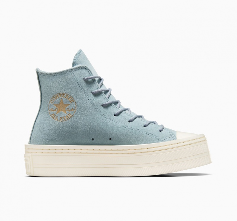 Converse Chuck Taylor All Star Modern Lift Platform Ruskind Blå | 03275CAMF