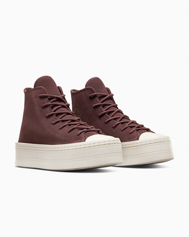 Converse Chuck Taylor All Star Modern Lift Platform Ruskind Brune | 17628JVGF