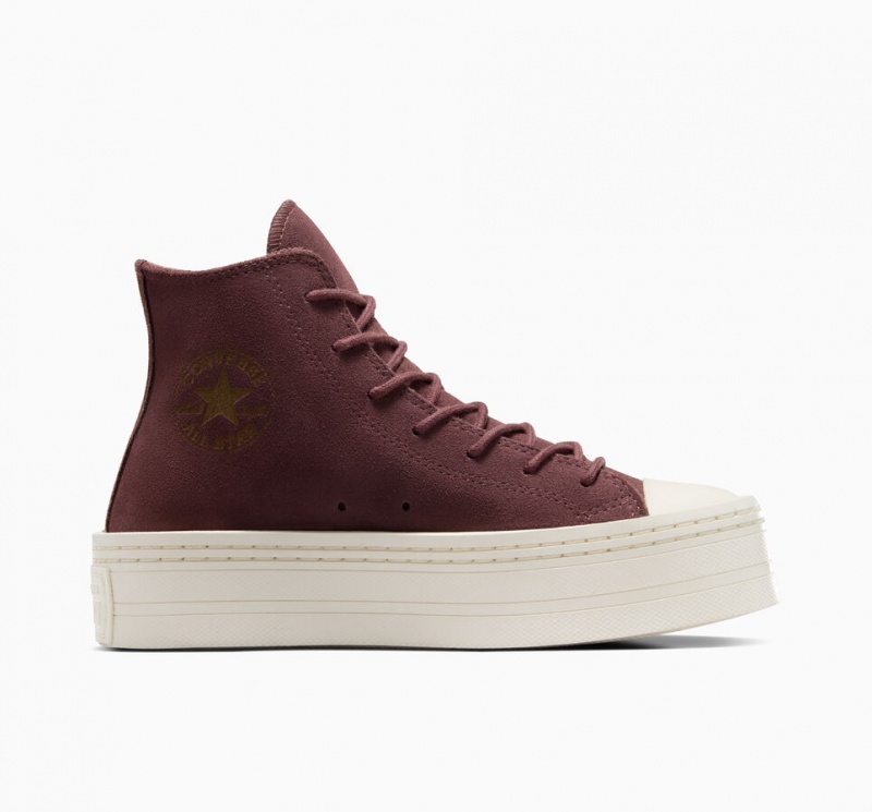 Converse Chuck Taylor All Star Modern Lift Platform Ruskind Brune | 17628JVGF