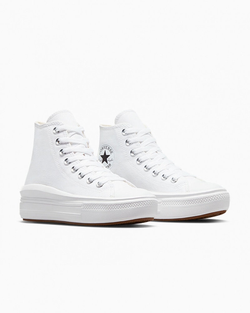 Converse Chuck Taylor All Star Move Platform Hvide Sort | 03894WQCS