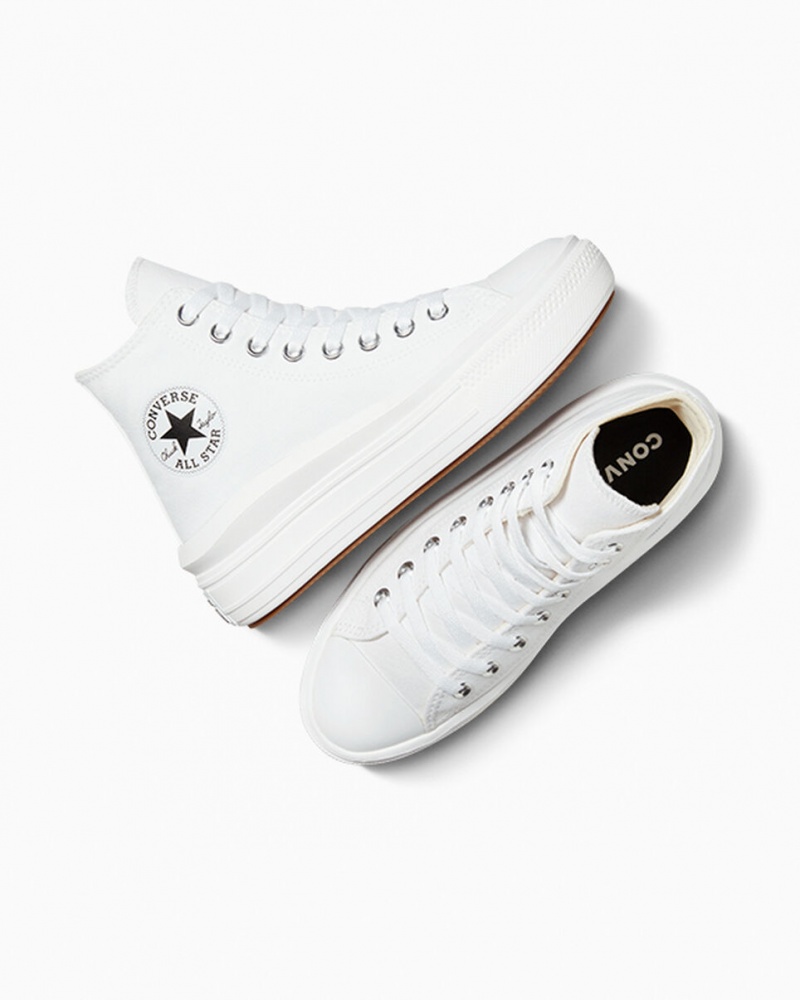 Converse Chuck Taylor All Star Move Platform Hvide Sort | 03894WQCS