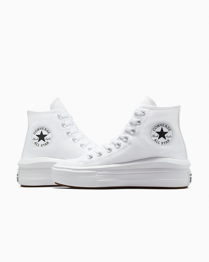 Converse Chuck Taylor All Star Move Platform Hvide Sort | 03894WQCS