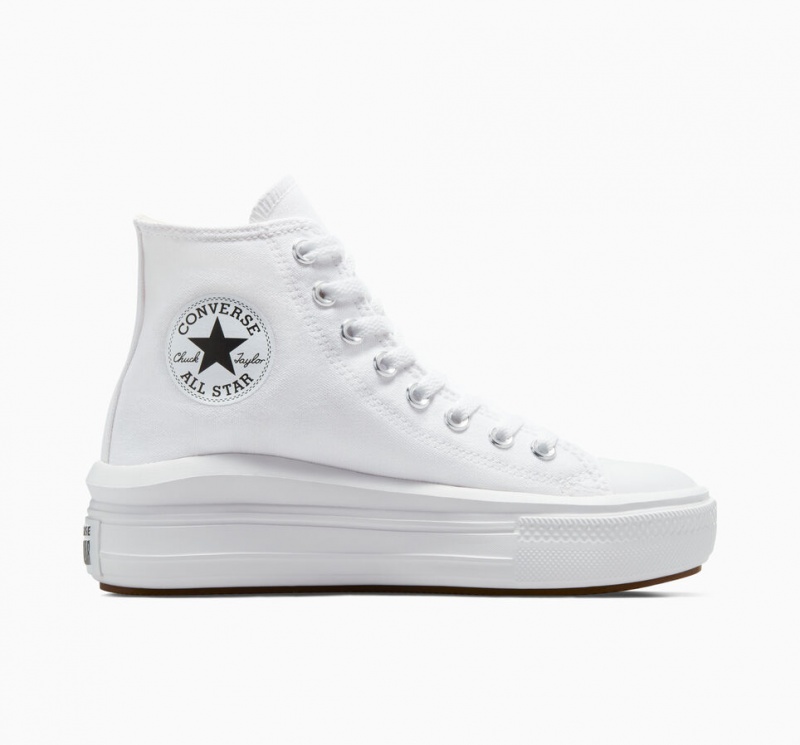 Converse Chuck Taylor All Star Move Platform Hvide Sort | 03894WQCS