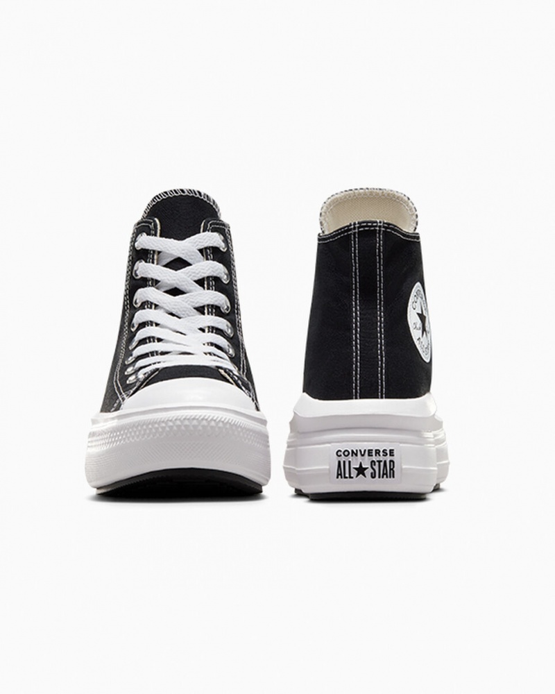 Converse Chuck Taylor All Star Move Platform Sort Hvide | 73950ZRHT