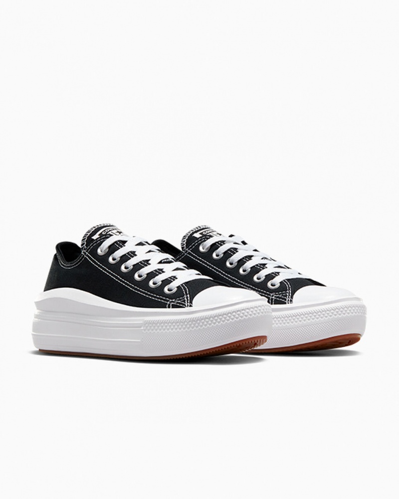 Converse Chuck Taylor All Star Move Platform Sort Hvide Hvide | 53619YPDU