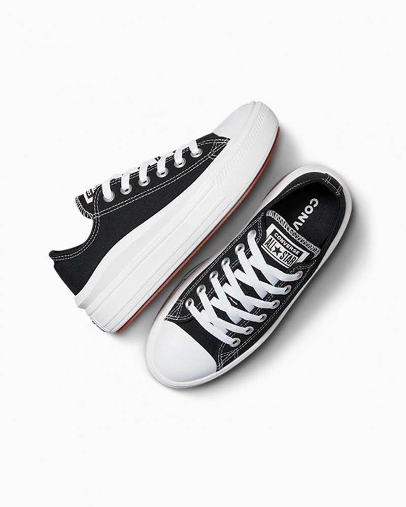 Converse Chuck Taylor All Star Move Platform Sort Hvide Hvide | 53619YPDU