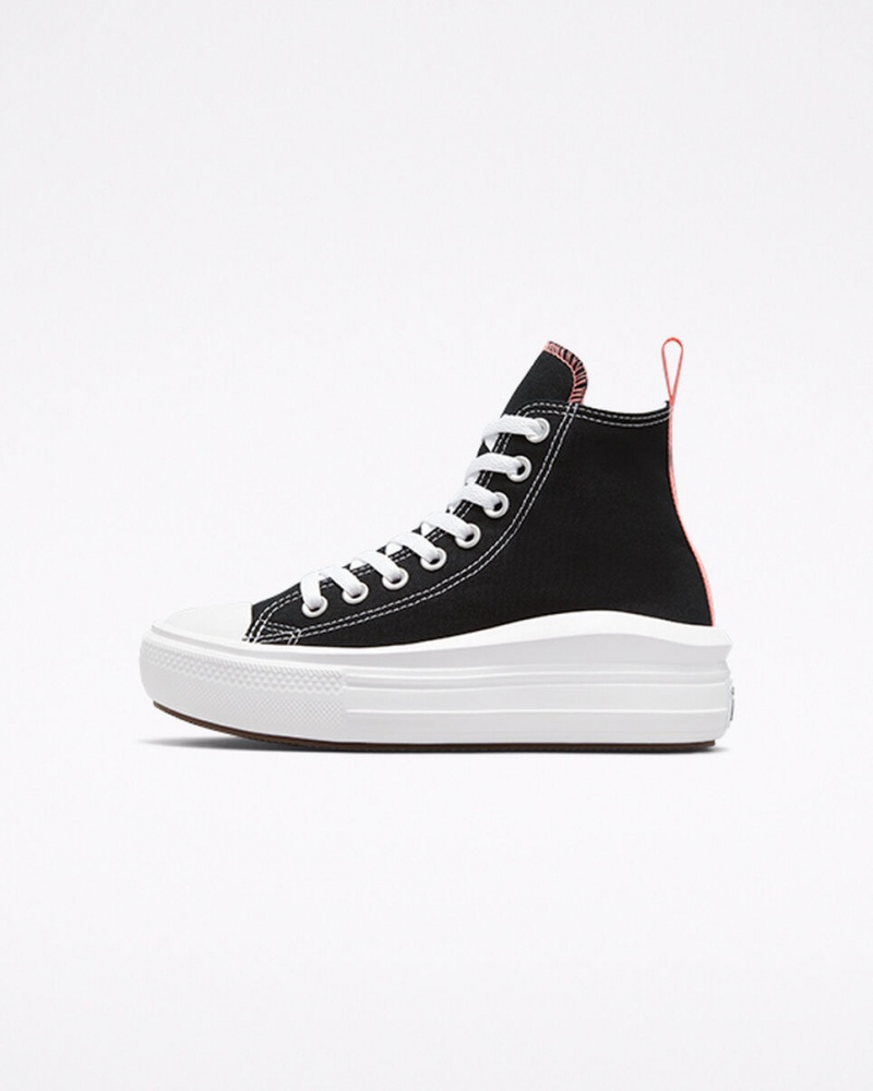 Converse Chuck Taylor All Star Move Platform Sort Lyserød Hvide | 60479ZKVJ