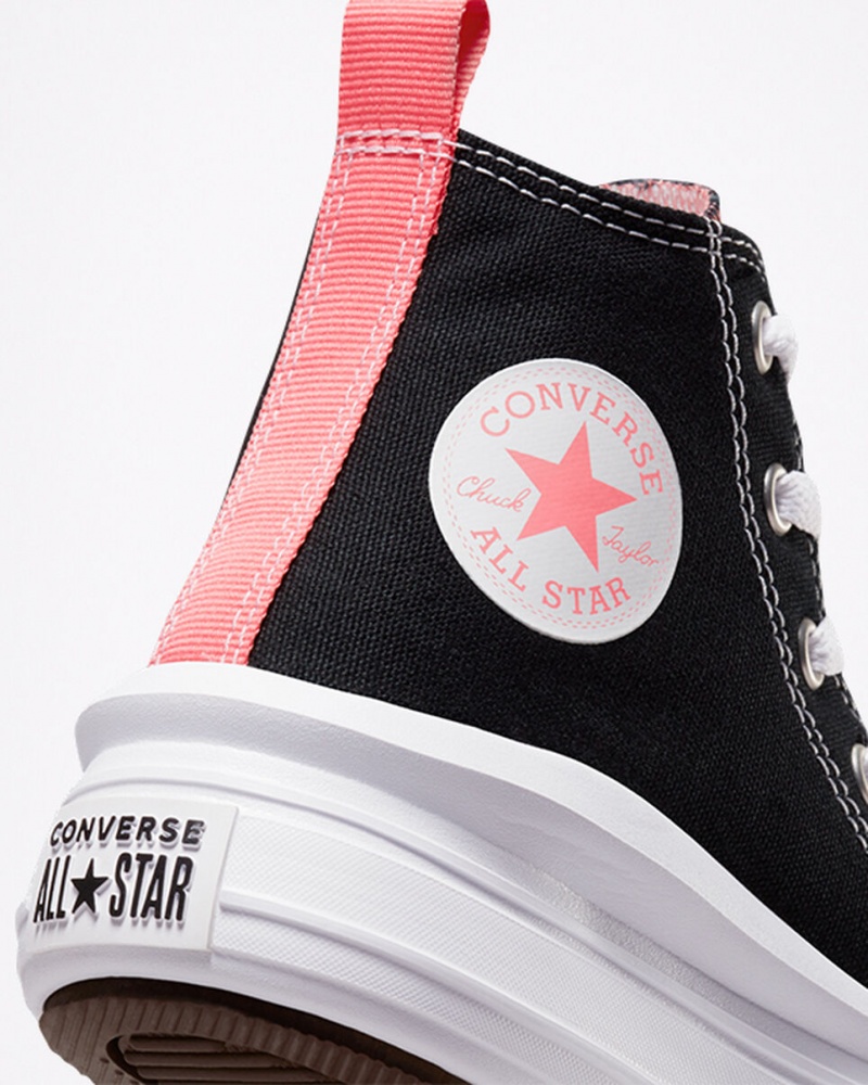 Converse Chuck Taylor All Star Move Platform Sort Lyserød Hvide | 45963EKJG