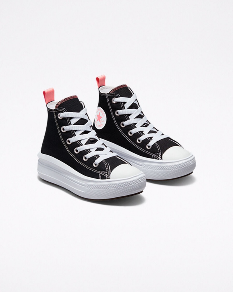 Converse Chuck Taylor All Star Move Platform Sort Lyserød Hvide | 45963EKJG