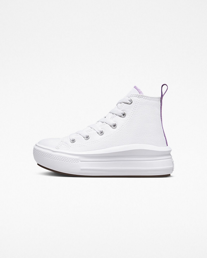 Converse Chuck Taylor All Star Move Platform Hvide Lilla Hvide | 75928JCAQ