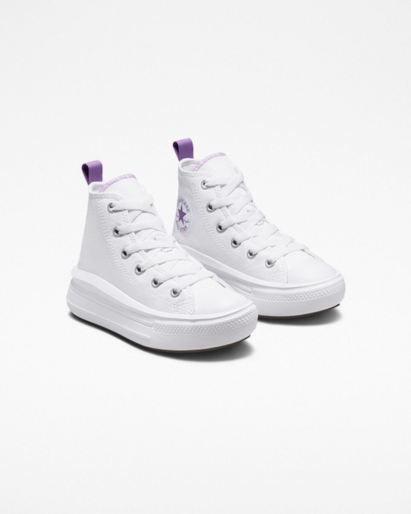 Converse Chuck Taylor All Star Move Platform Hvide Lilla Hvide | 75928JCAQ