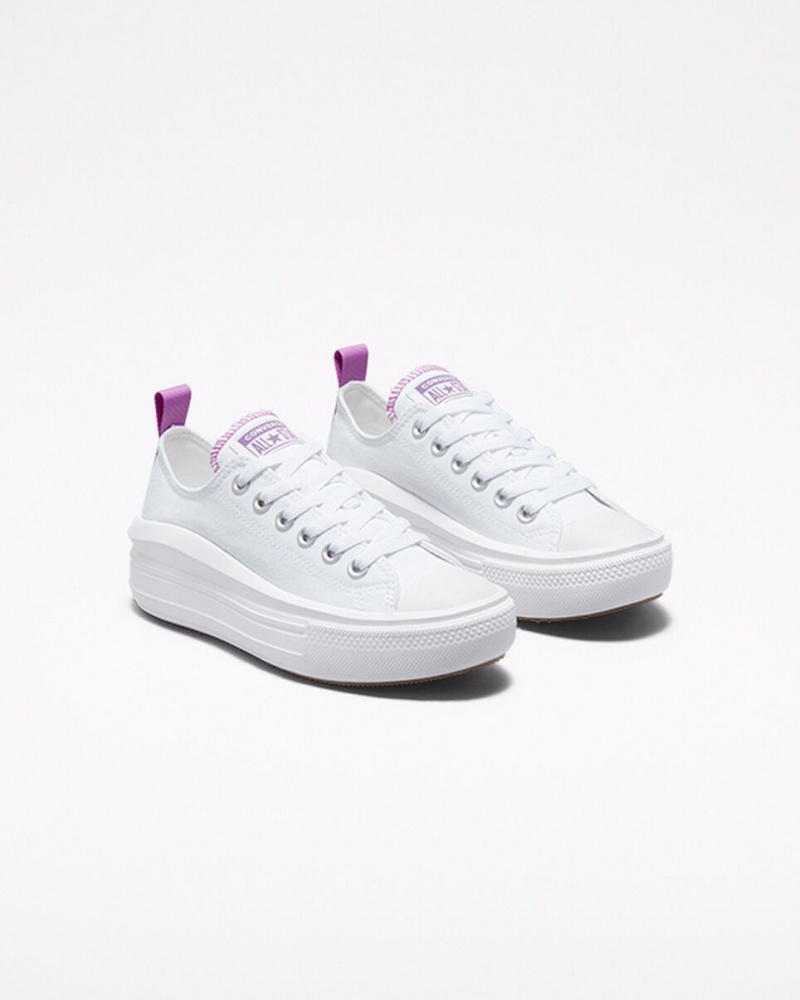 Converse Chuck Taylor All Star Move Platform Hvide Lilla Hvide | 38715WBXL