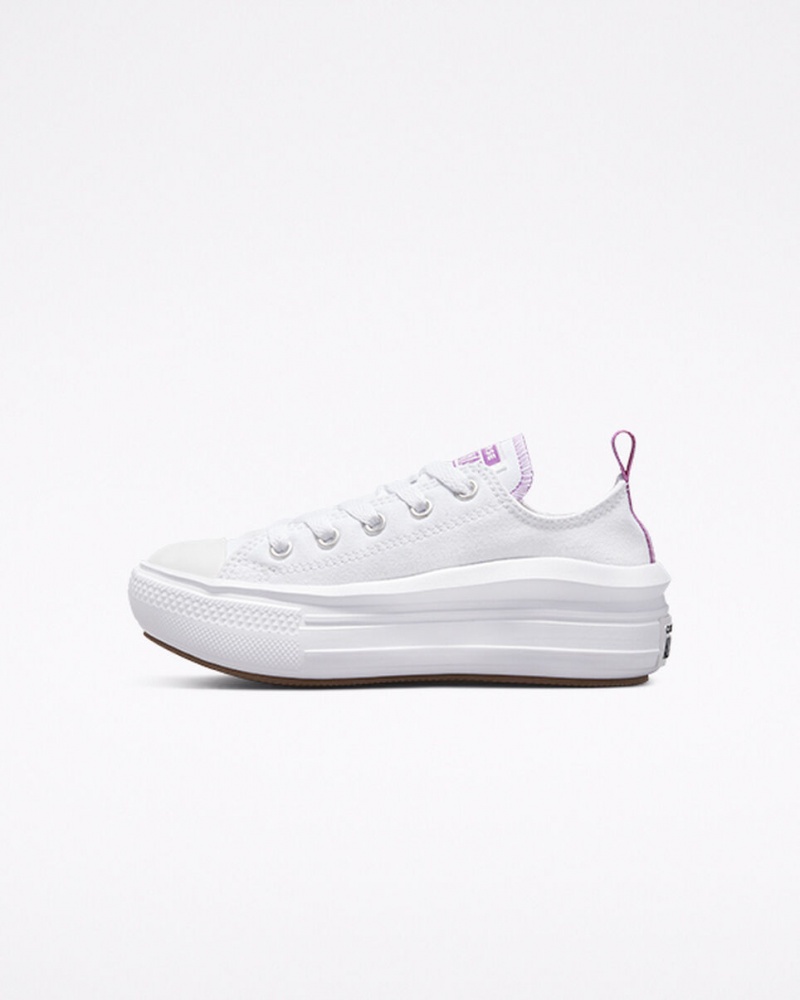 Converse Chuck Taylor All Star Move Platform Hvide Lilla Hvide | 92861NGWE