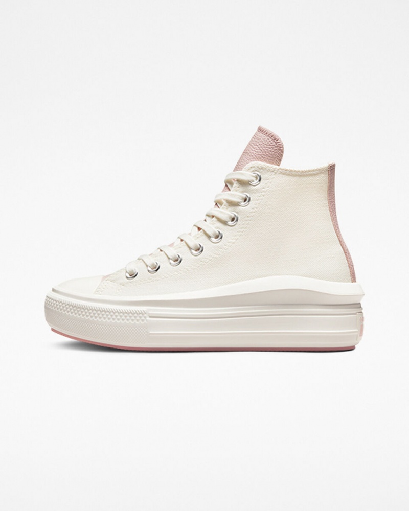 Converse Chuck Taylor All Star Move Platform Tonal Materials Lyserød | 35804VWGE