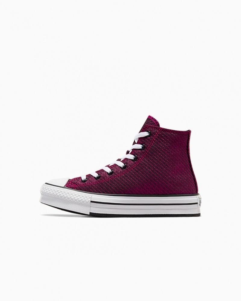 Converse Chuck Taylor All Star Platform Lift Sparkle Lyserød Hvide Sort | 85672WVEU