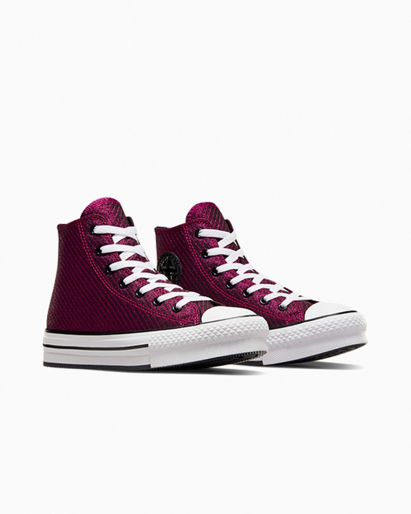 Converse Chuck Taylor All Star Platform Lift Sparkle Lyserød Hvide Sort | 85672WVEU