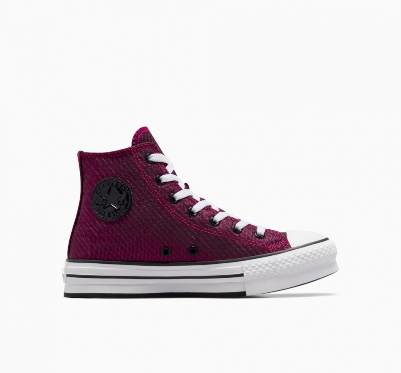 Converse Chuck Taylor All Star Platform Lift Sparkle Lyserød Hvide Sort | 85672WVEU