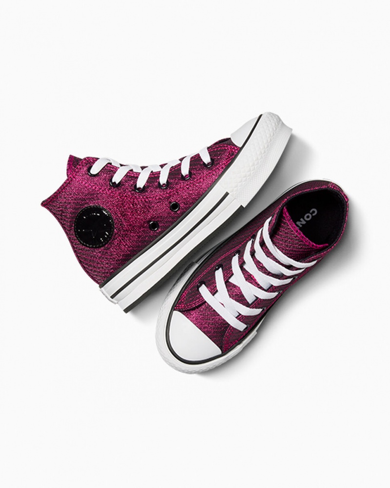 Converse Chuck Taylor All Star Platform Lift Sparkle Lyserød Hvide Sort | 50694WEPJ