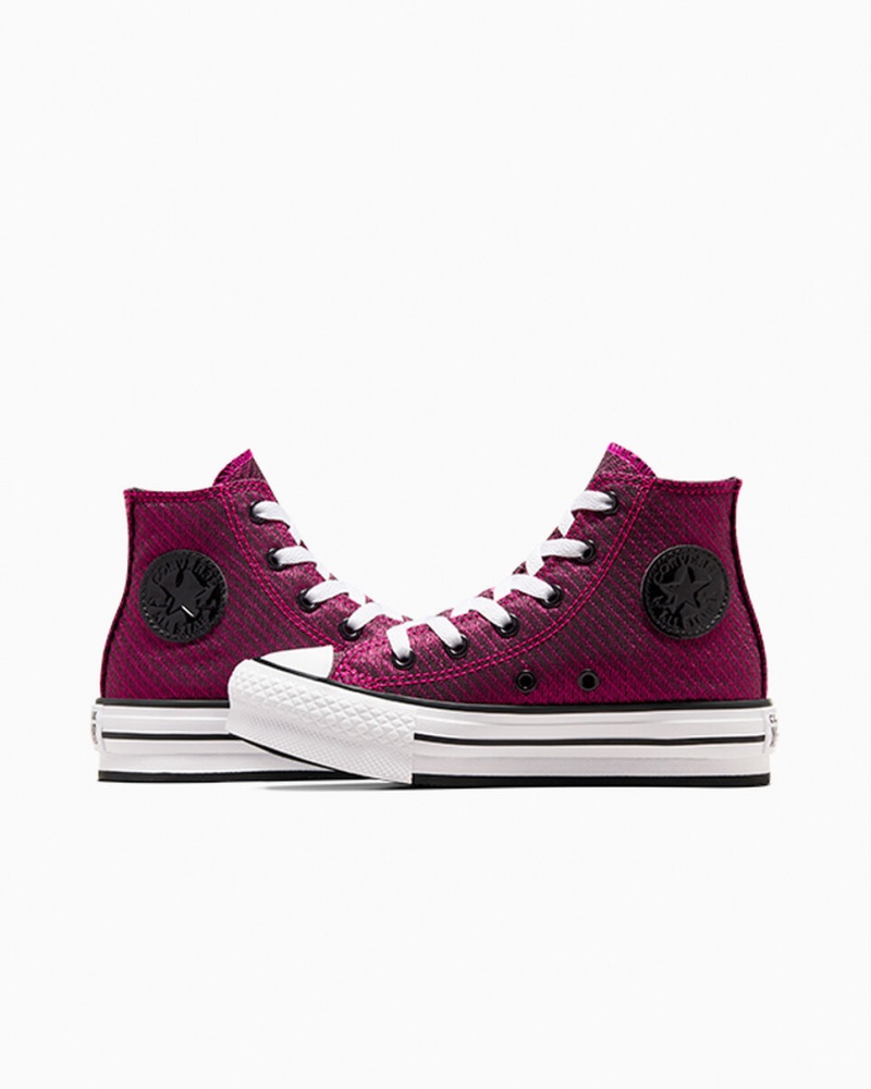 Converse Chuck Taylor All Star Platform Lift Sparkle Lyserød Hvide Sort | 50694WEPJ