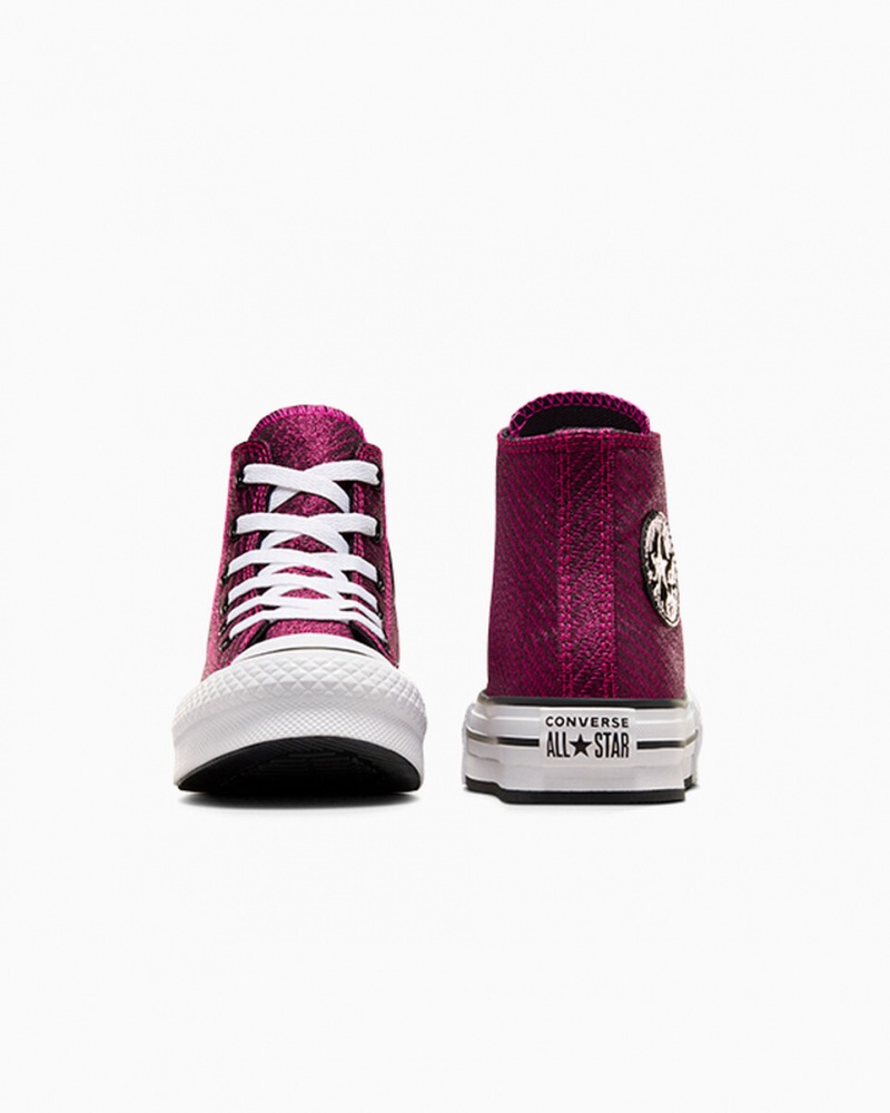 Converse Chuck Taylor All Star Platform Lift Sparkle Lyserød Hvide Sort | 50694WEPJ