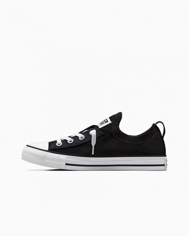 Converse Chuck Taylor All Star Shoreline Knit Slip Sort Hvide Sort | 08269OATI