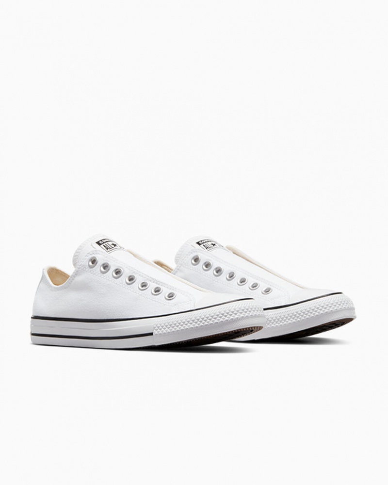 Converse Chuck Taylor All Star Slip Hvide Sort Hvide | 60839LKPX