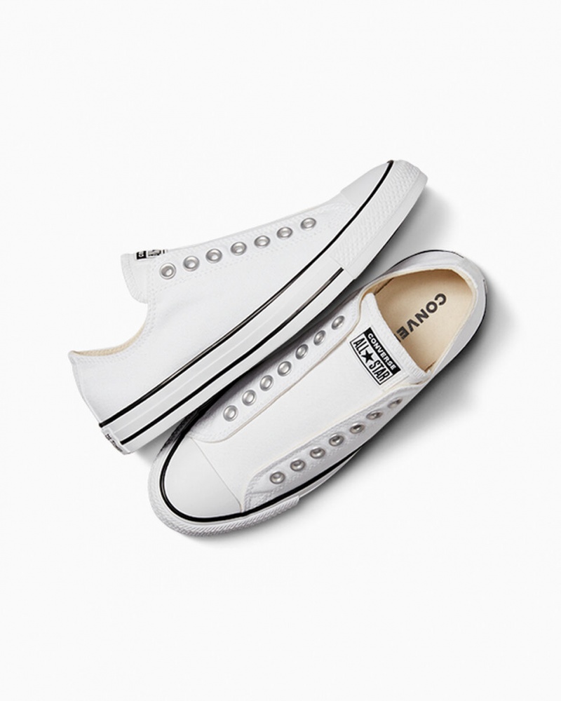 Converse Chuck Taylor All Star Slip Hvide Sort Hvide | 60839LKPX