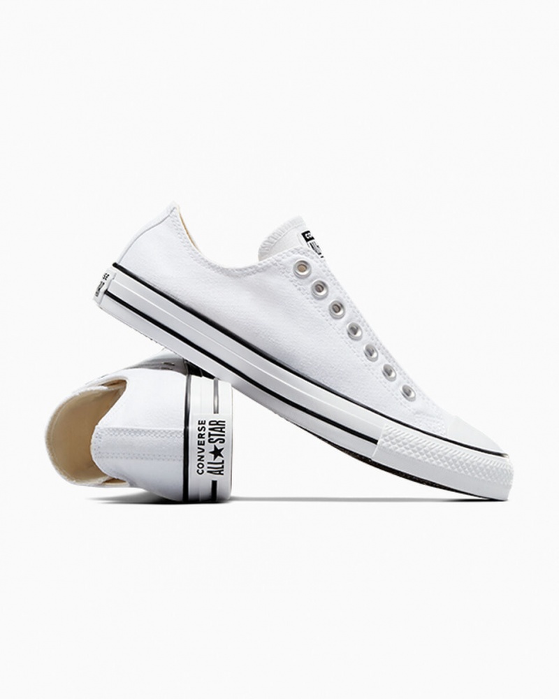 Converse Chuck Taylor All Star Slip Hvide Sort Hvide | 60839LKPX