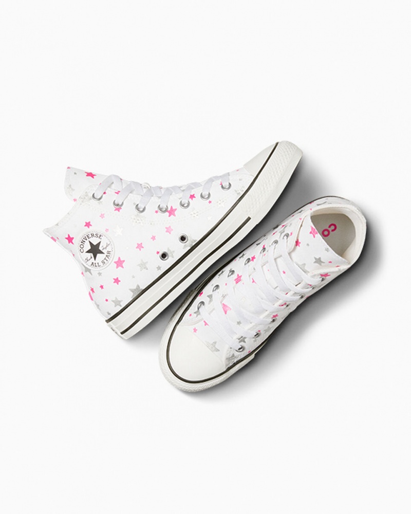 Converse Chuck Taylor All Star Sparkle Hvide Lyserød Hvide | 91325JHMZ