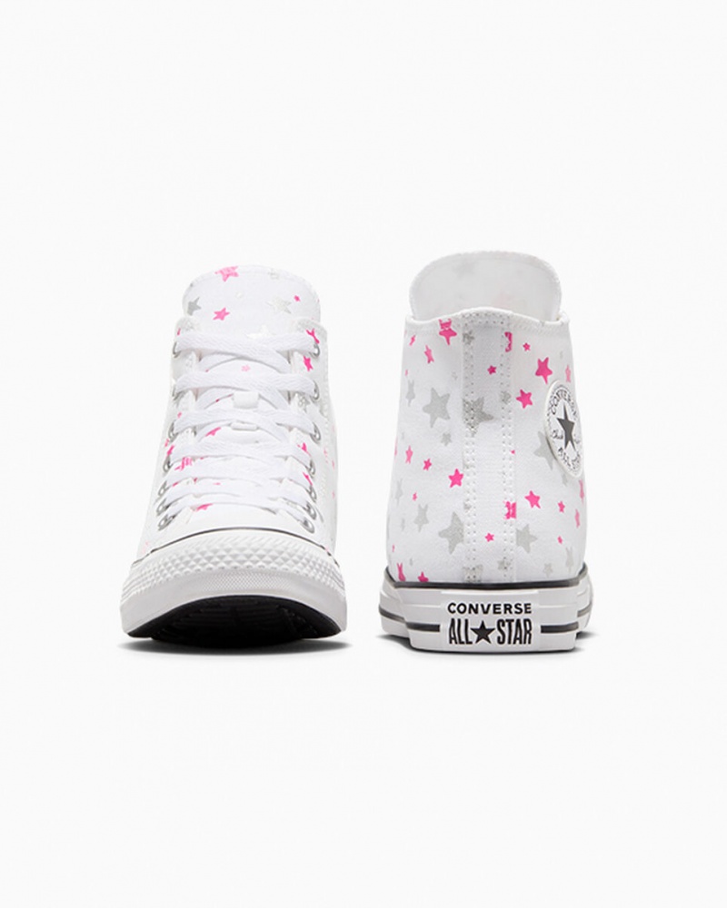 Converse Chuck Taylor All Star Sparkle Hvide Lyserød Hvide | 91325JHMZ