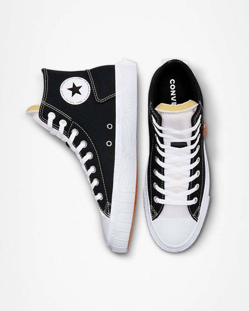 Converse Chuck Taylor Alt Star Canvas Sort Hvide Hvide | 78605AOWR