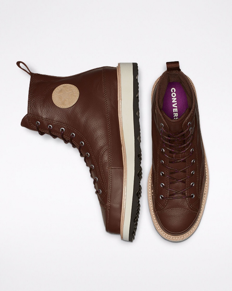 Converse Chuck Taylor Crafted Boot Chokolade Lysesort | 67395MYSO