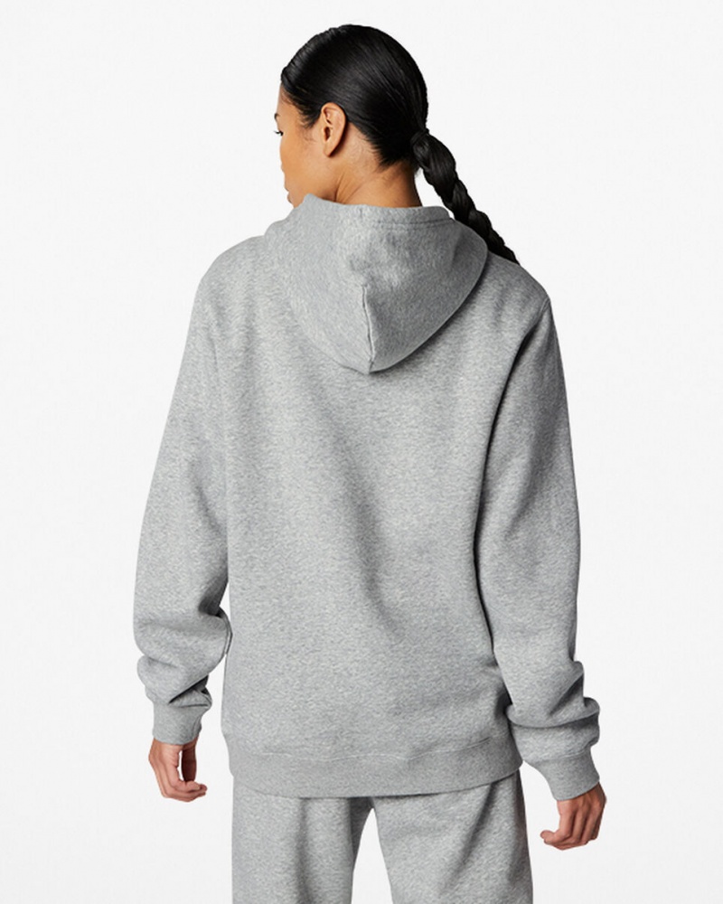 Converse Converse Go-To Embroidered Star Chevron Standard-Fit Fleece Hoodie Grå | 18503WTFI