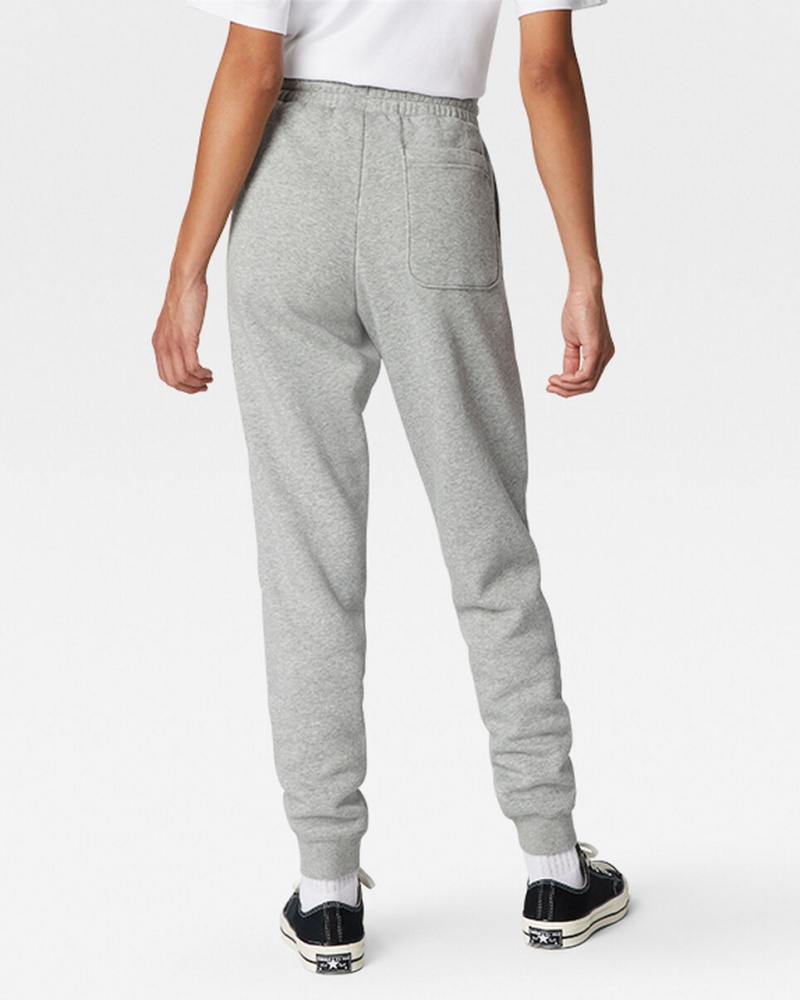 Converse Converse Go-To Embroidered Star Chevron Standard-Fit Fleece Sweatpant Grå | 69028TOHQ