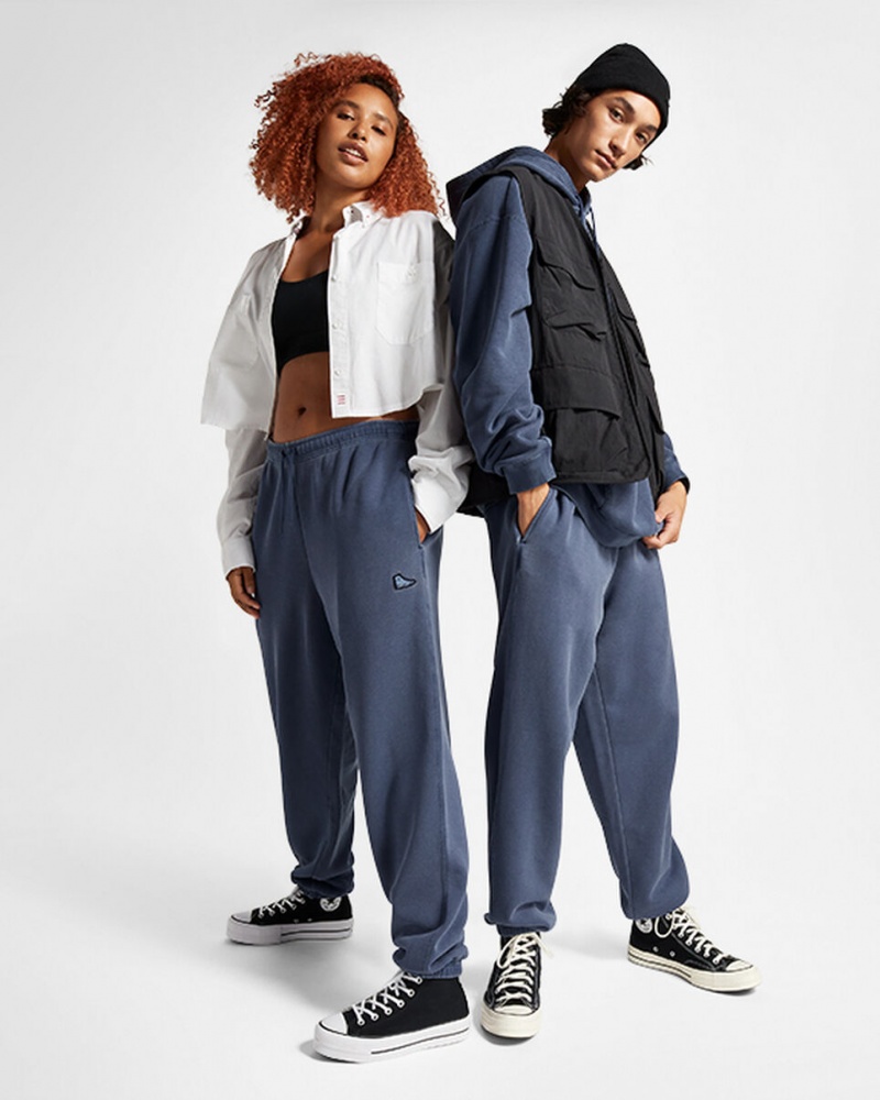 Converse Converse Go-To Sneaker Patch Loose-Fit Sweatpants Blå | 19608XETF