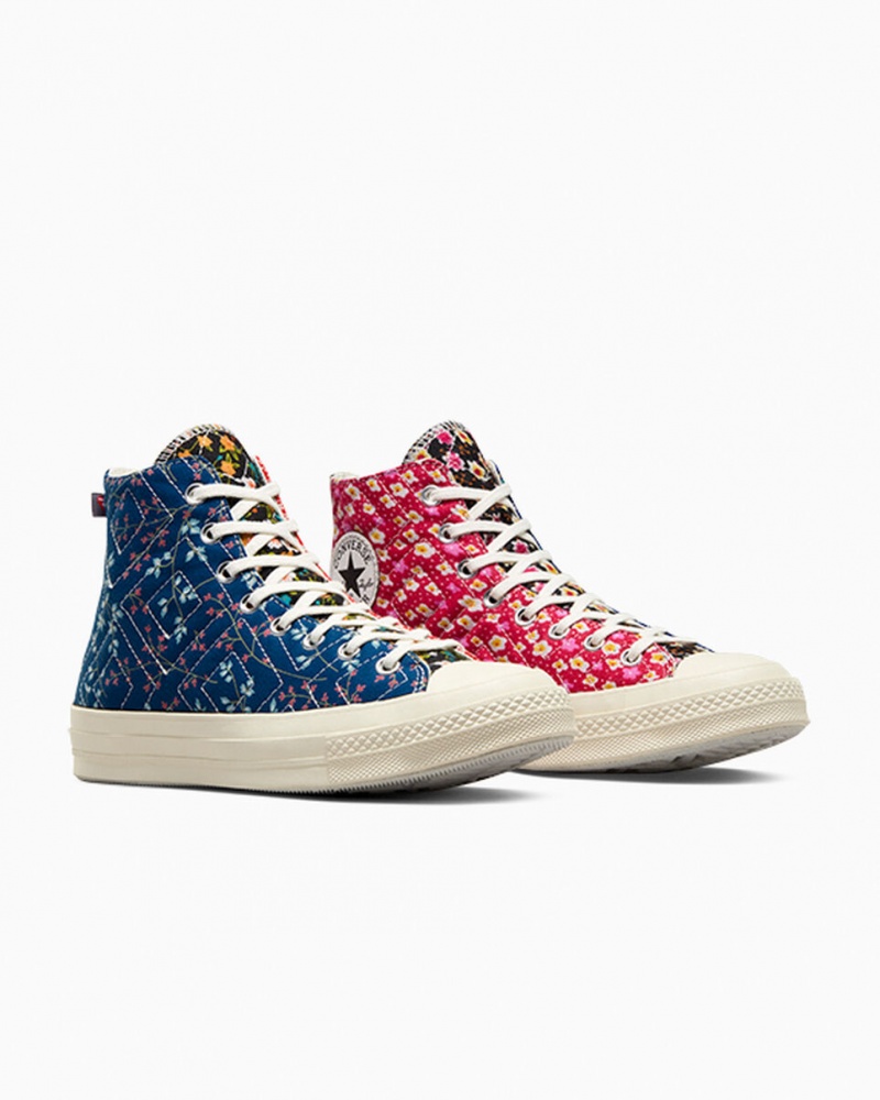 Converse Converse Upcycled Floral Chuck 70 Sort Rød Blå | 89762XYZA