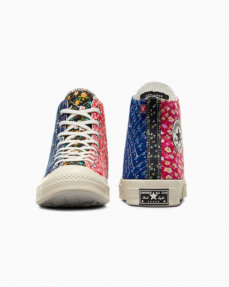 Converse Converse Upcycled Floral Chuck 70 Sort Rød Blå | 89762XYZA