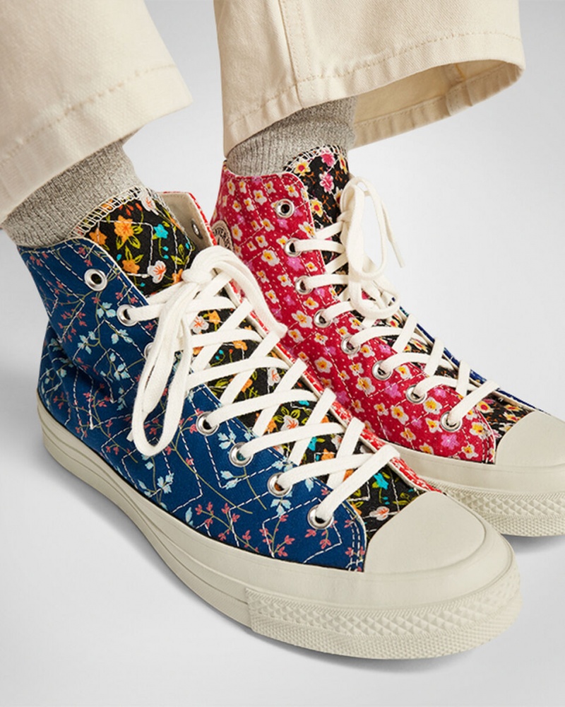 Converse Converse Upcycled Floral Chuck 70 Sort Rød Blå | 89762XYZA