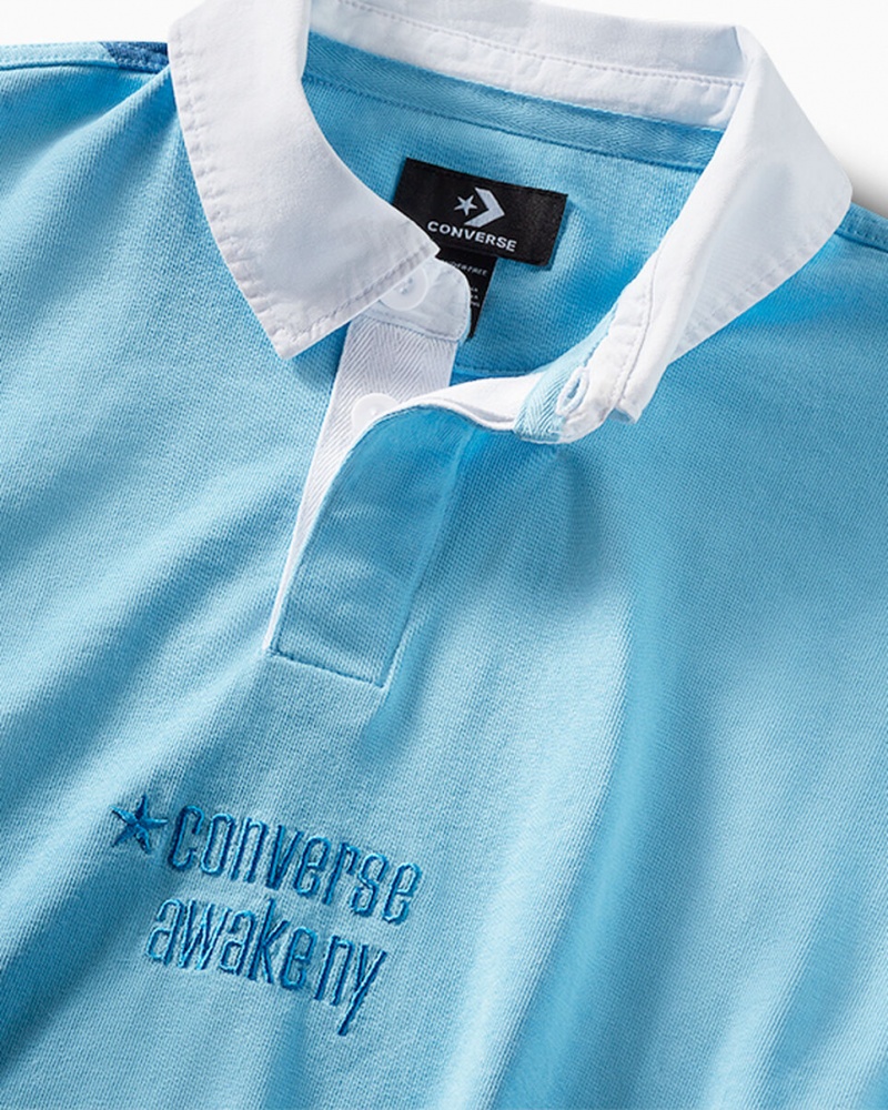 Converse Converse x Awake NY Rugby Shirt Baltic Sea | 04198RQOU