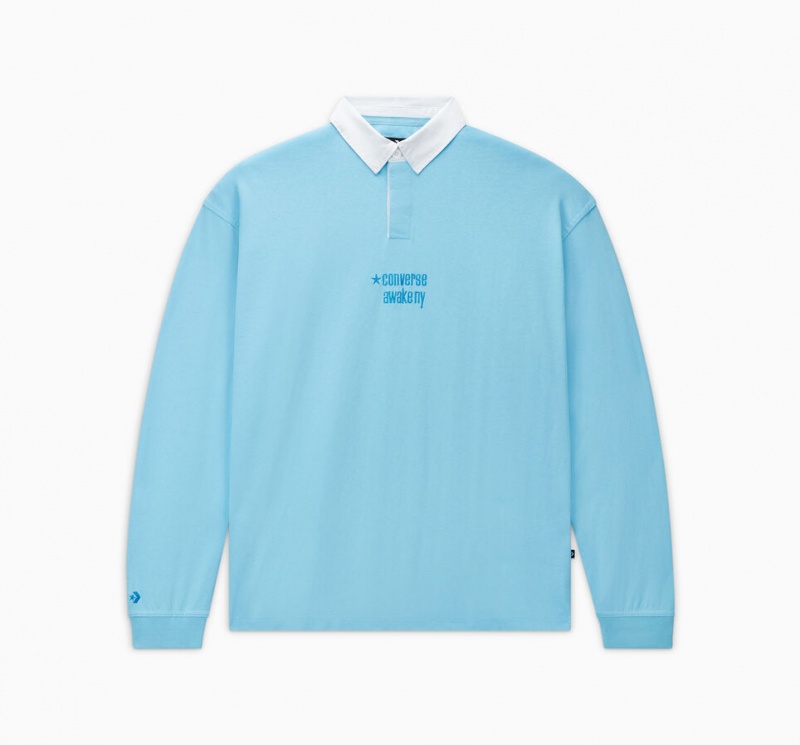 Converse Converse x Awake NY Rugby Shirt Baltic Sea | 04198RQOU