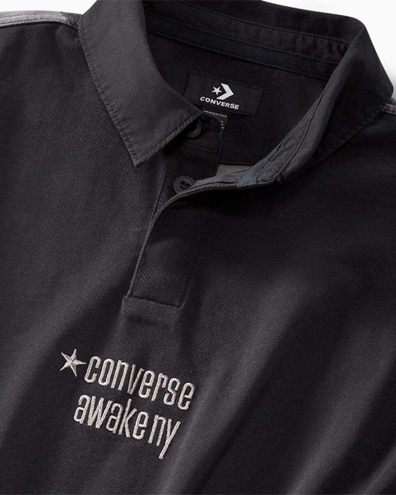 Converse Converse x Awake NY Rugby Shirt Sort | 27508ZSTM