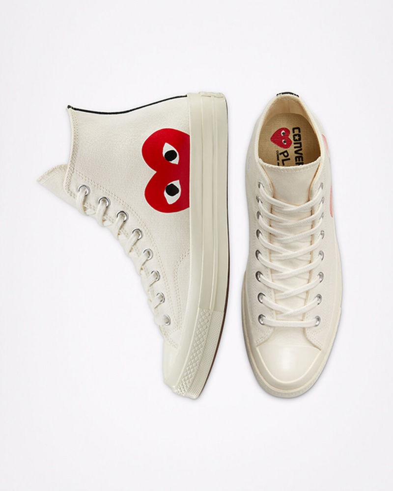 Converse Converse x Comme des Garçons PLAY Chuck 70 Hvide Rød | 05917LNTW