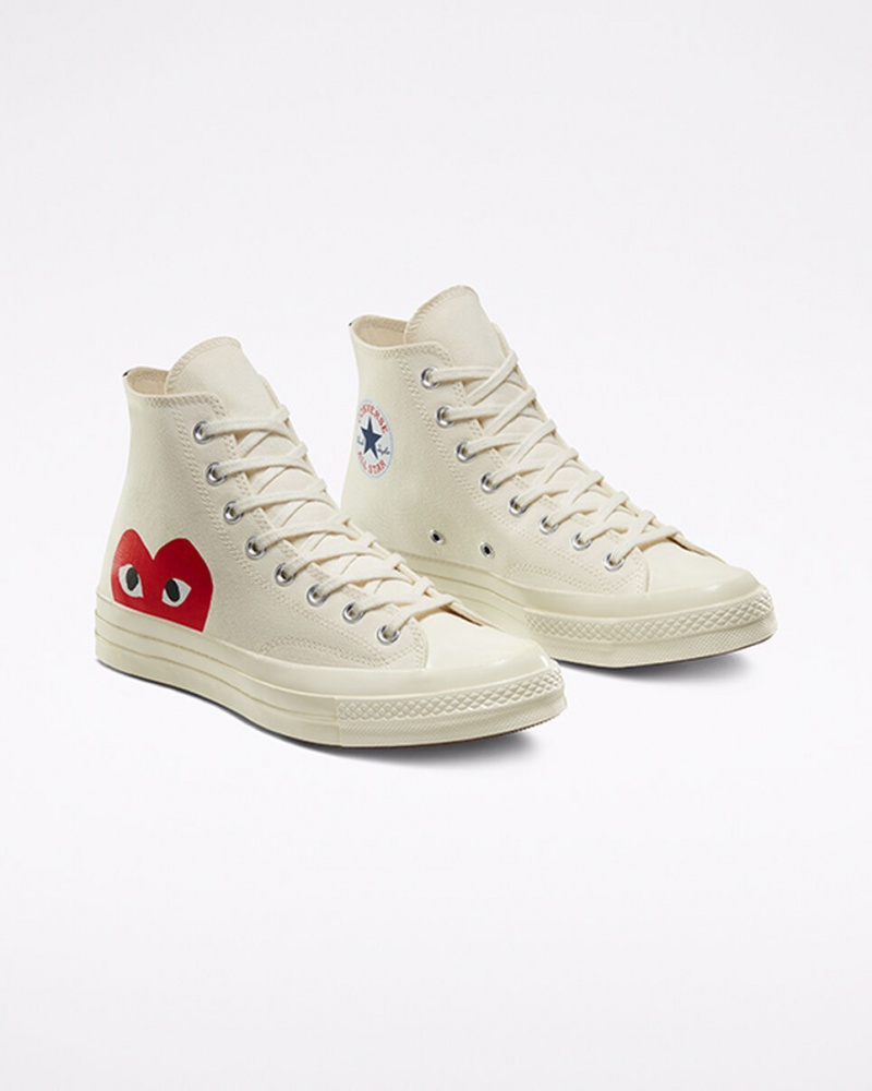 Converse Converse x Comme des Garçons PLAY Chuck 70 Hvide Rød | 05917LNTW